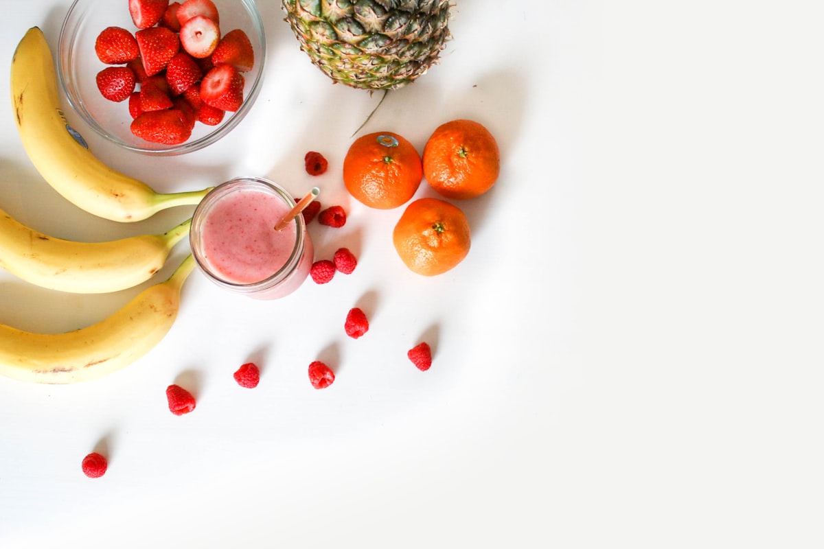 Healthy food with various vitamins